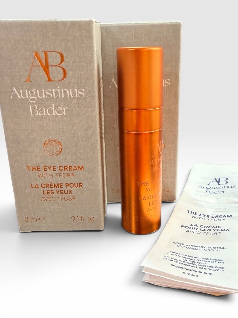 TWO Augustinus Bader The Eye Cream - Orange Travel Size 3 ml vials